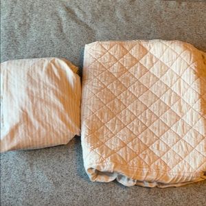 Land of Nod Crib Sheet and Changing Pad Cover